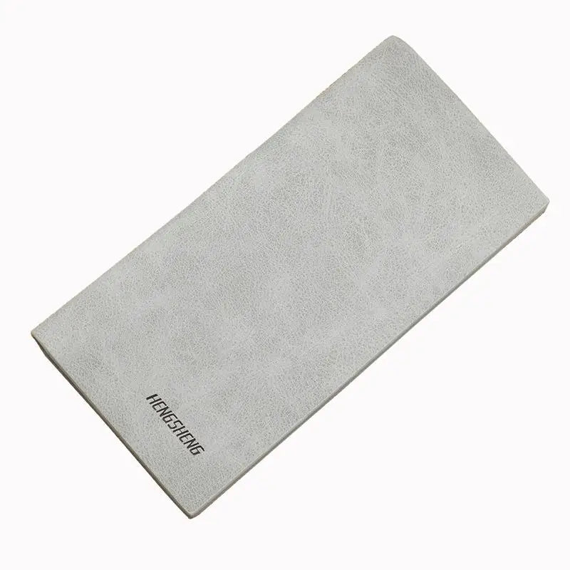 Ultra Thin Frosted PU Leather Wallet Business Men Cow Leather Anti RFID Purse Credit Card Holder Long Wallet for Men