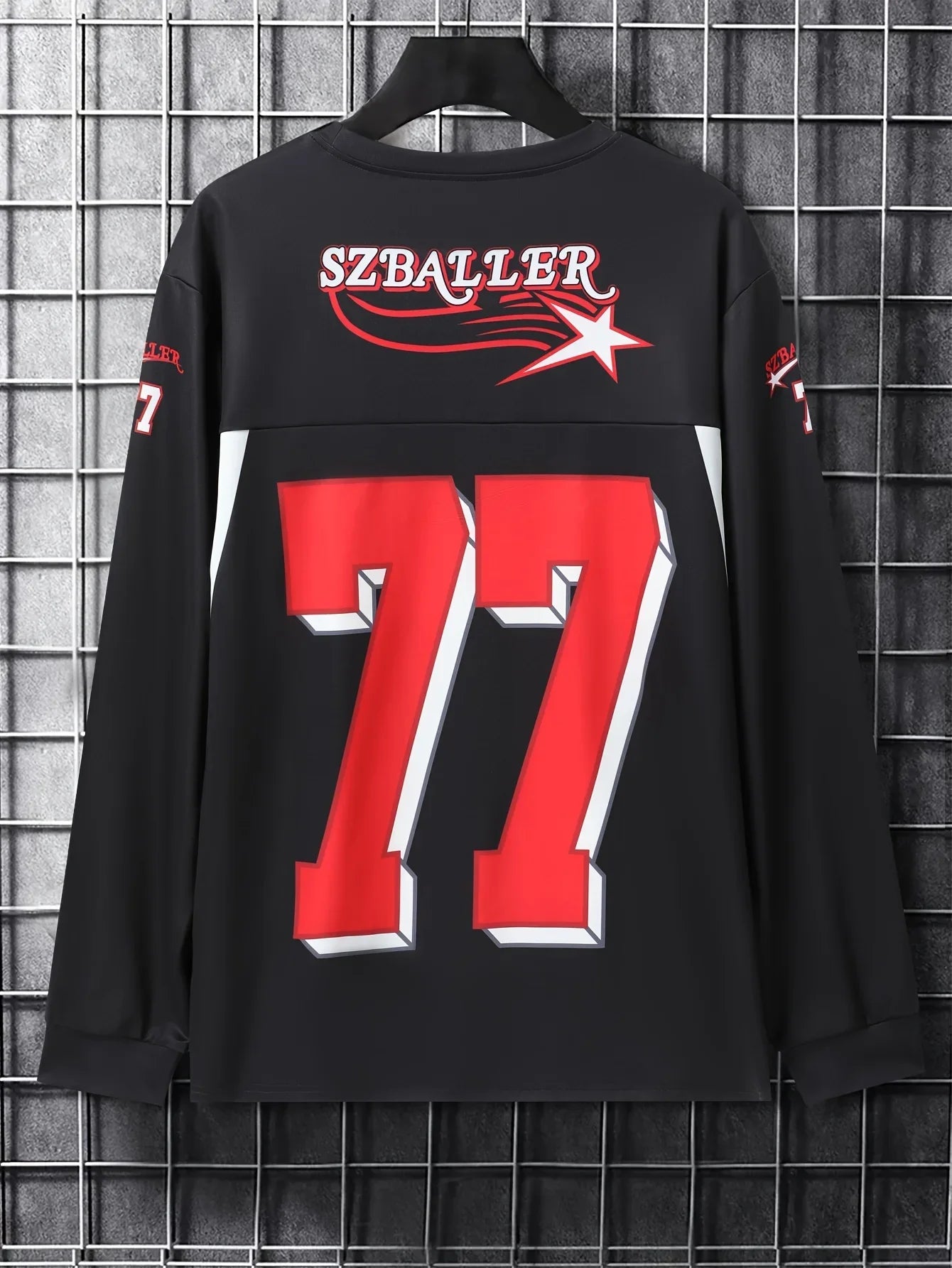 Men's Street Rugby Top, Sports and Leisure Long Sleeve Quick Drying T-shirt, Size 77 Ball Uniform