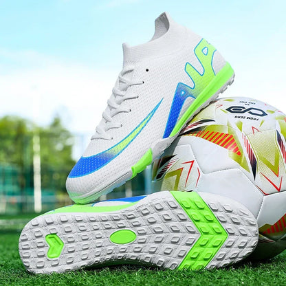 New Men Football Boots Grass Cleats High-top Non-Slip Soccer Shoes Futsal Sneakers High-quality Match Indoor Hot-selling Outdoor