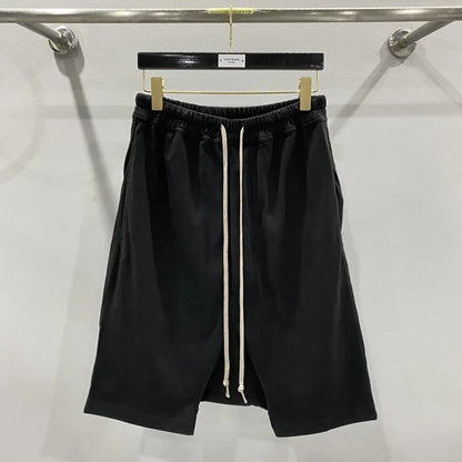 Summer New Men's Tide Y2K Original Design High Street cotton Fashion Punk Dark Casual Loose Cropped Pants Shorts Ins HK5611