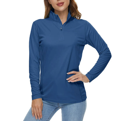 UPF50+ Quick Dry Long Sleeve Performance T-Shirts Womens Sun Protection Running Hiking Fishing Tee Shirts Tops Outdoor