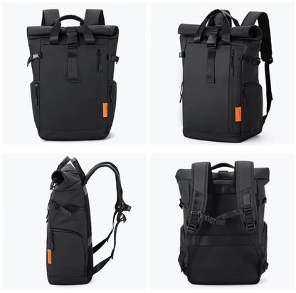 Men's Travel Bag 15.6inch Laptop Computer Backpack Outdoor Waterproof Camping Hiking School Bag College Business Rucksack