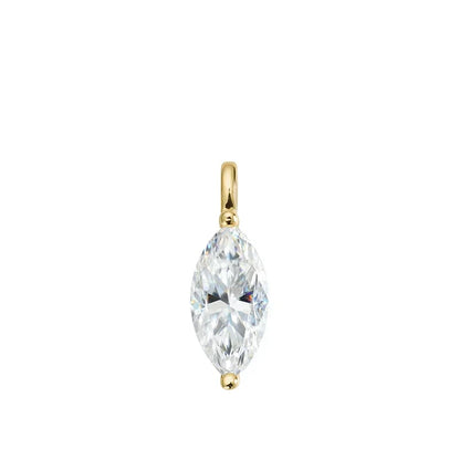 3carat Solitaire Marquise Cut Moissanite Collar Necklace for Women Sparkling Diamond Pendant Omega Neck Chain with Certificate