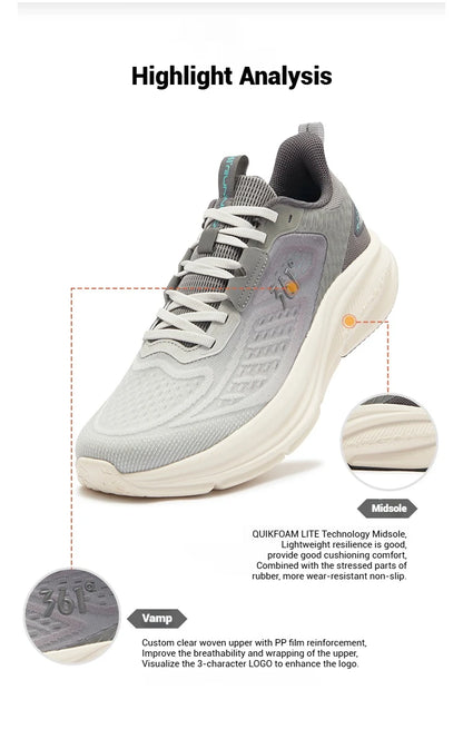 Men Running Shoes Spring New Mesh Soft Thick Bottom Rebound Casual Shock-absorber Stable Male Sneaker 672522246