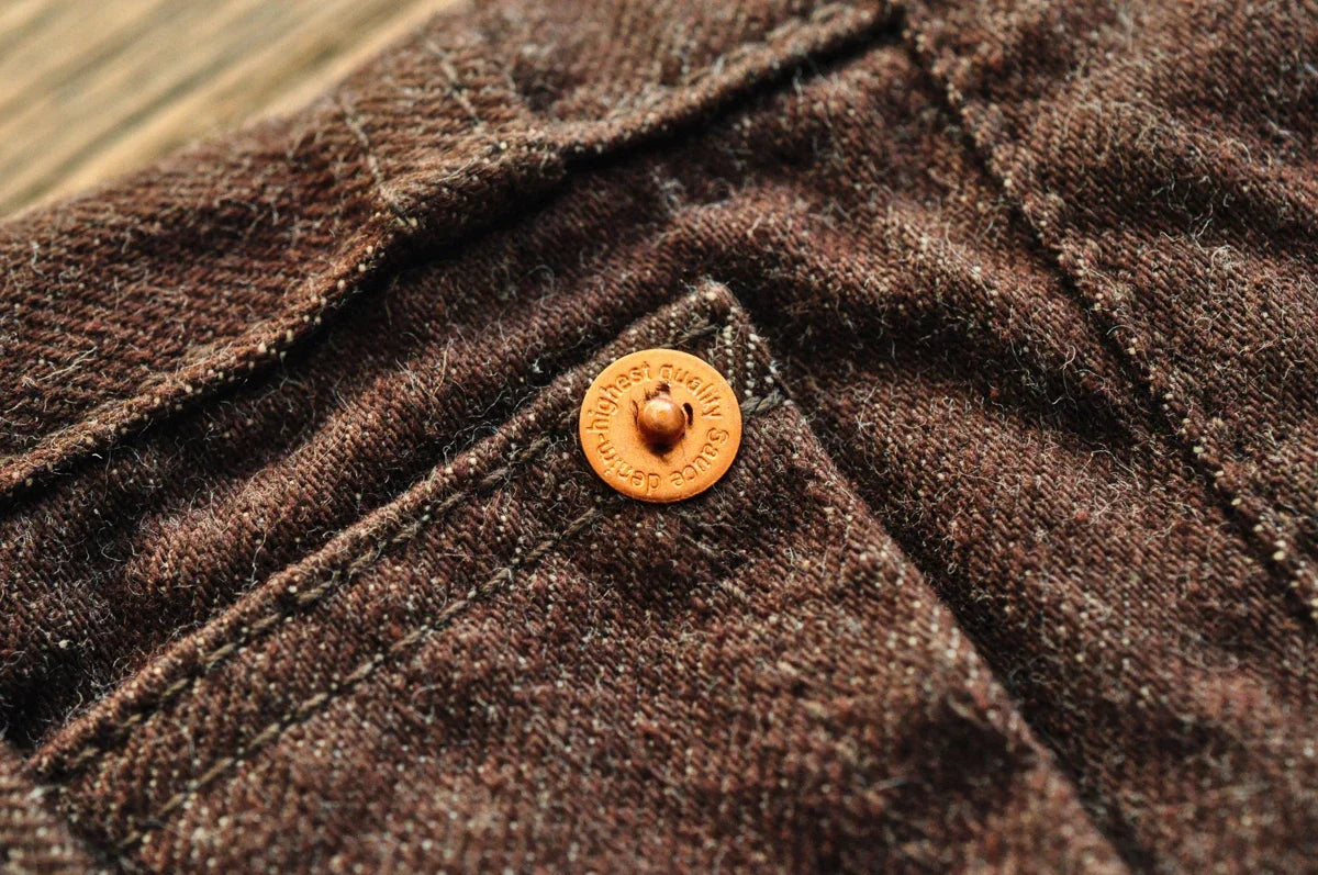Men Jeans Brown Jeans Men Jeans Trousers  Selvedge Denim Jeans for Men Taper Fit Mens Jeans vintage 13.8 Oz
