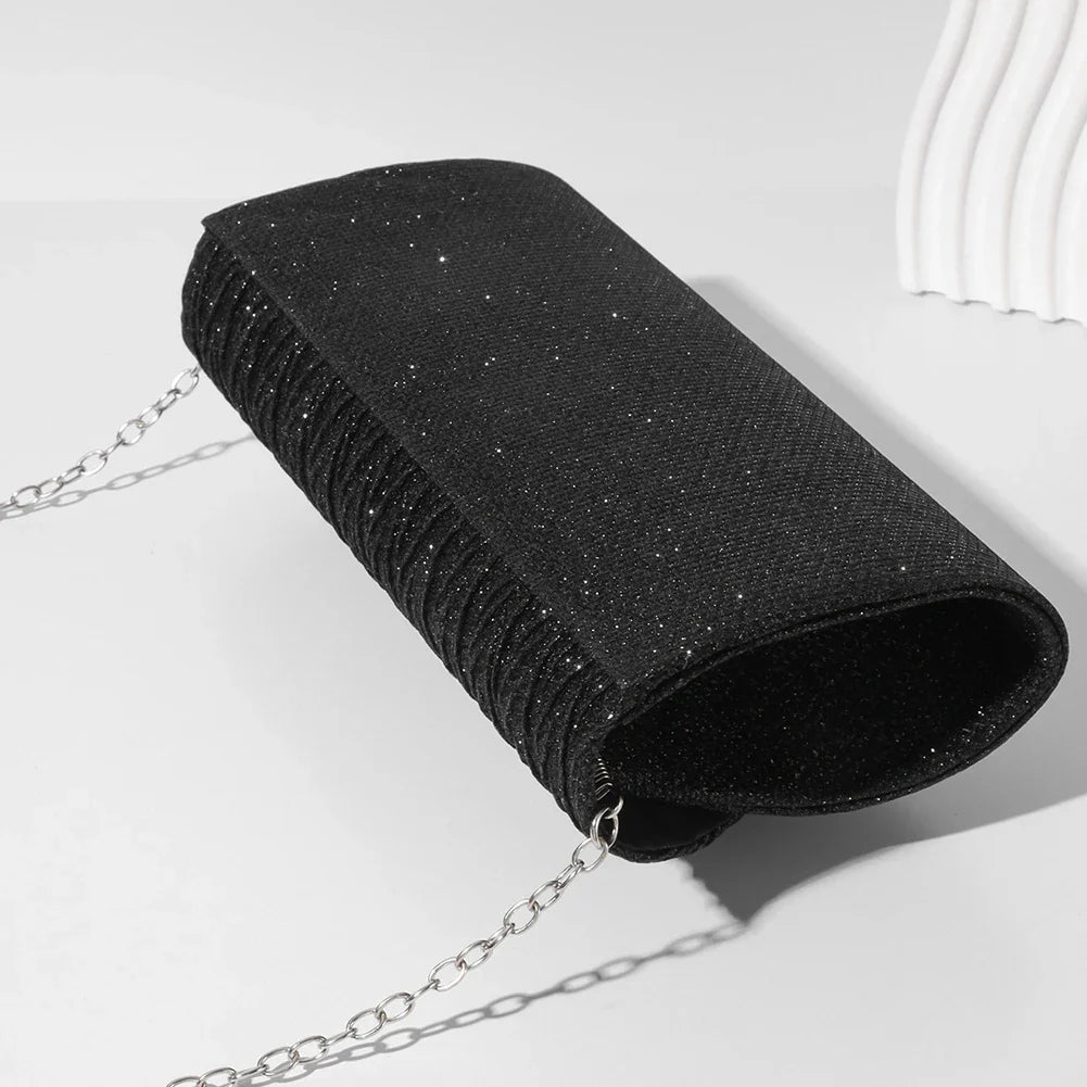 Women Elegant Evening Handbag Shiny Crystal Bow Flap Clutch Purse Envelope Dinner Evening Clutch Bags Wedding Party Prom Purse