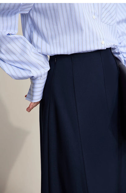 Women's Skirt 2025 Spring New Minimalist Solid Color Loose Skirts For Women Medium To Long Versatile A-shaped Skirt12524019