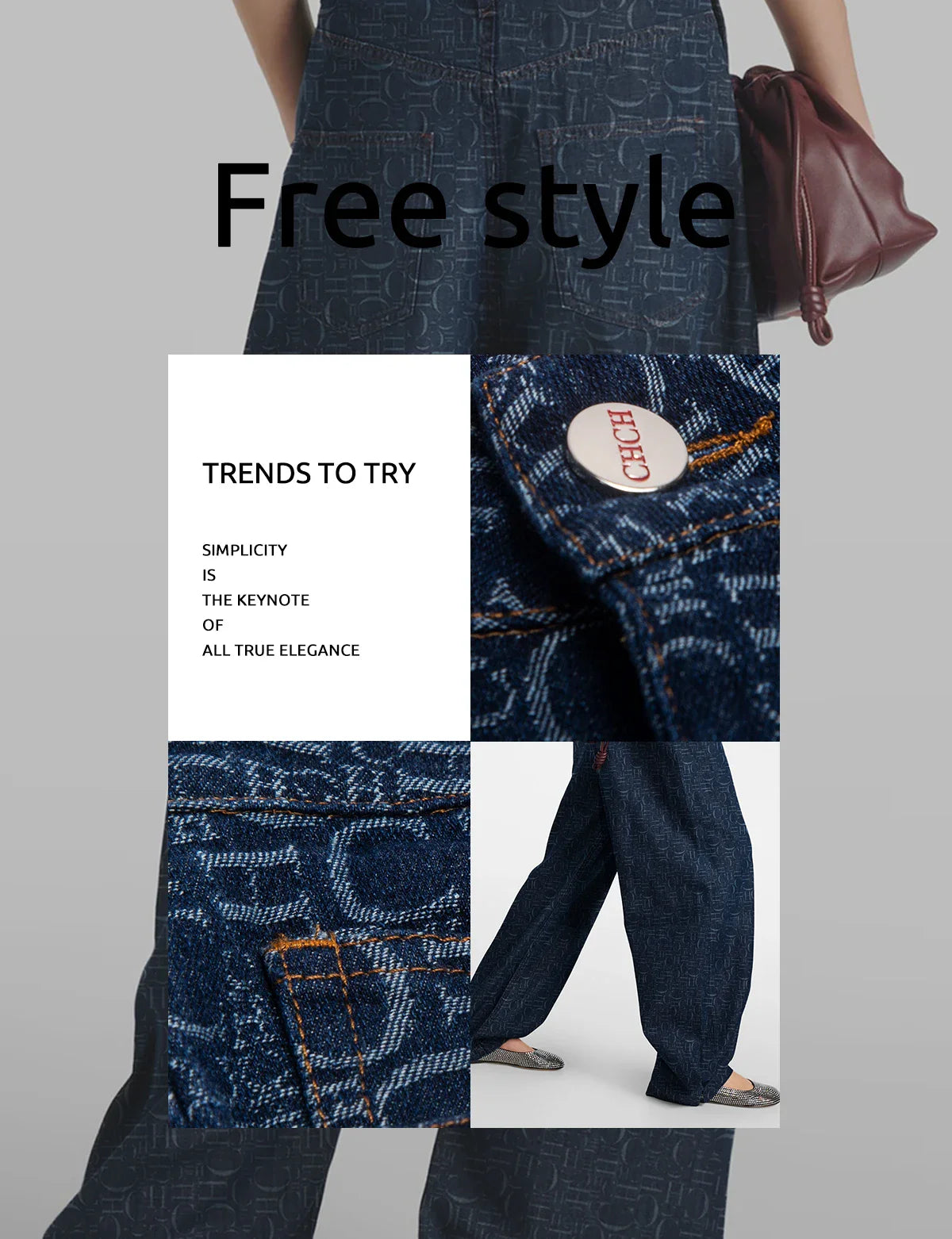 Brand New Loose Jeans Women's Retro Fashion High Waisted Pants Loose Wide Leg Denim Pants Women Straight Jean