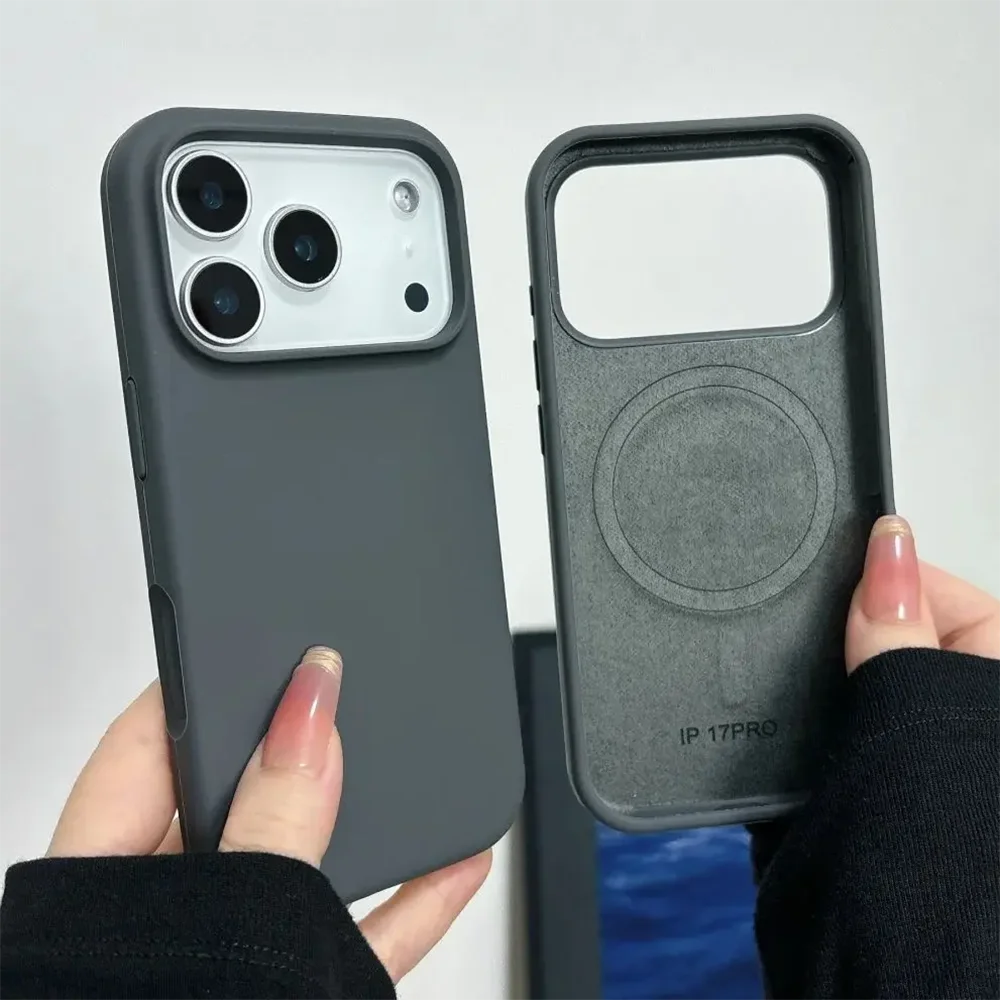 Original Liquid Silicone For Magsafe Phone Case for iPhone 17 16 15 14 13 Pro Max 17Pro Official Magnetic Soft Protective Cover