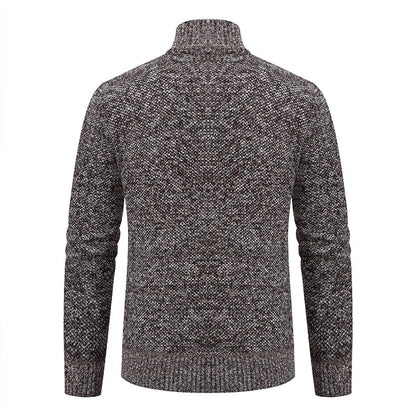 Men's Knit Cardigan Autumn Winter Sweater Coat Man Clothes Brown Blue Luxury Brand Button Fleece Lined Male Knitting Jackets