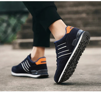 High Quality Men's Sneakers Leather Casual Shoes Autumn 2024 New Breathable Men Shoes Tenis Male Flat Shoe Zapatillas Hombre