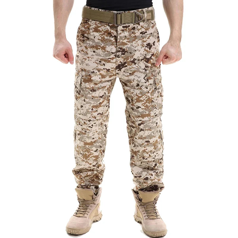Men's Uniform Camouflage Tactical Multicam Cargo Pants Army Combat Long Trousers Fisthing Climbing Hunting Pants