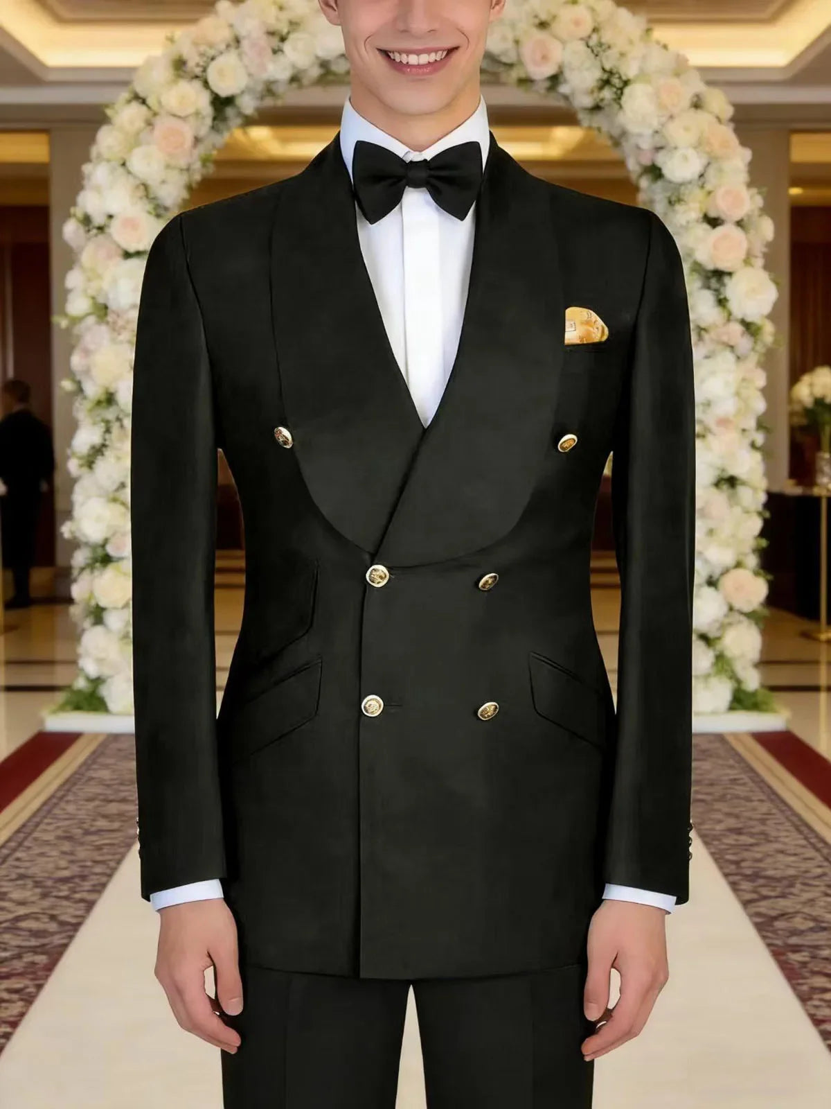 Mens Mint Green Double Breasted Blazer Slim Fit Shawl Collar Formal Sport Coat with Gold Buttons for Groom Prom Business Casual