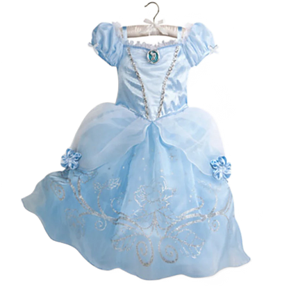 Kids Princess Cosplay Costume Girl Snow Queen Dress Halloween Carnival Clothes Cute Cosplay Evening Party Clothing for 2-10 Year