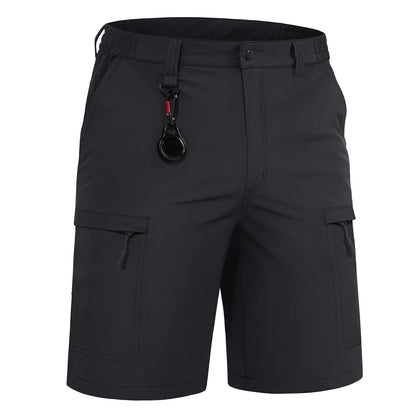 Summer Moisture Wicking Casual Shorts Mens Cargo Work Shorts Running Jogging Sports Bottoms Nylon Rip-Stop Short Pants