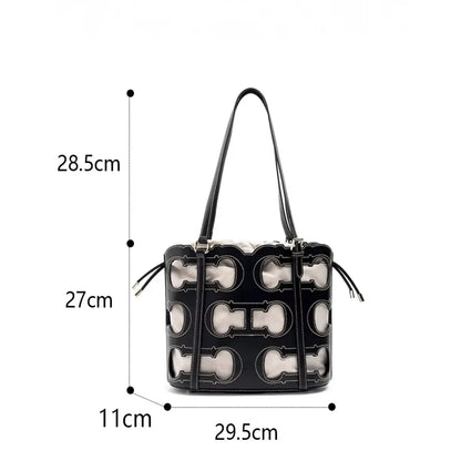 High-end Brand Women's Handbag Fashion Hollow 2026 New Large Capacity Simple Shoulder Bag