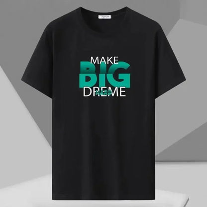 Men T-shirt Printed Tee Plus Size 110-180kg 5XL 6XL 7XL Black T Shirts Round Neck Short Sleeve Oversized Tops Big Size Clothing