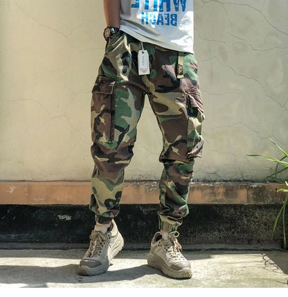 Fashion High Quality Camo Tactical Cargo Pants American Streetwear Casual Trousers Men Clothing Japanese Harajuku Joggers Male