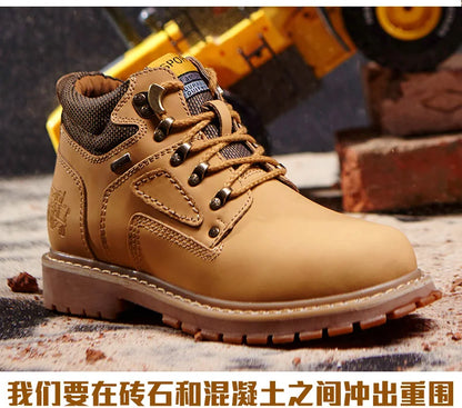 Natural Cow Leather Men’s Women Boots Handmade Retro Winter Autumn Shoes Ankle Snow Boots for Men Top Quality Shoes Dropshipping