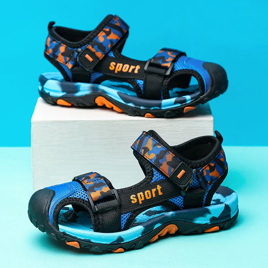Camouflage Boy Sandals Kids Summer Shoes 2026 New Fashion Beach Outdoor Water Barefoot Shoes Sneaker Casual Sports Sandals