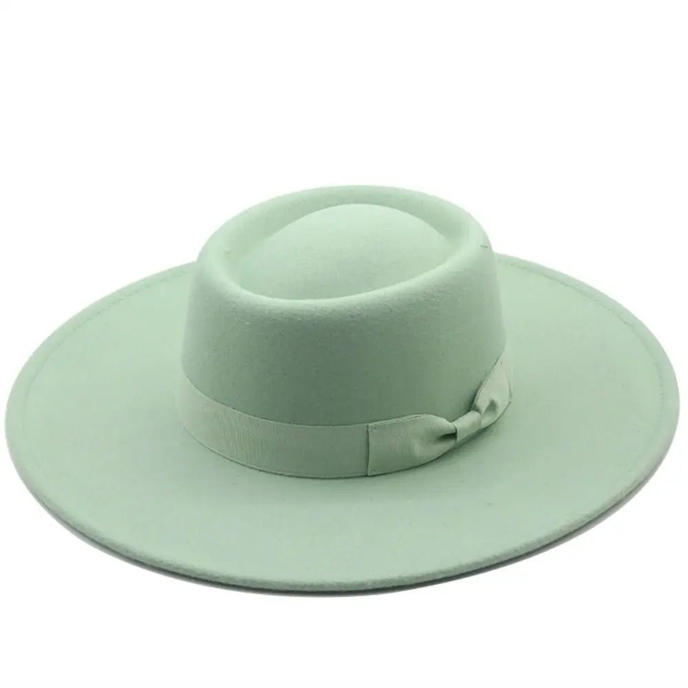 Fashion Retro Bow Ladies Cap Women Bowler Hat Derby Hat Fedora Wide Brim