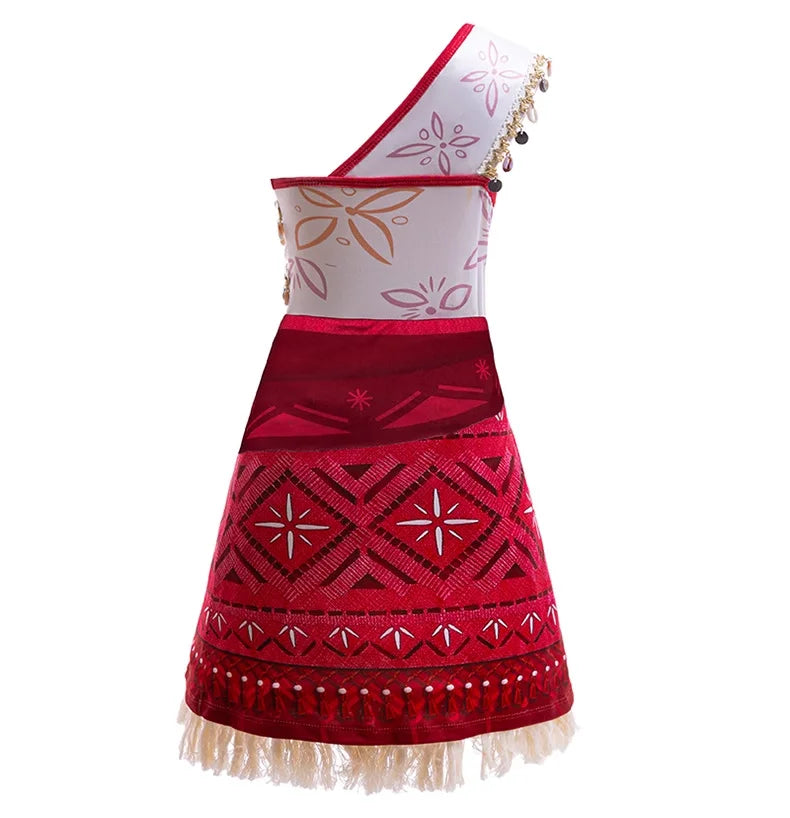 Girls New Movie Moana 2 Dress Halloween Party Adventure Costume Girl Princess Fancy Clothes Children Vaiana Pua Pig Outfit