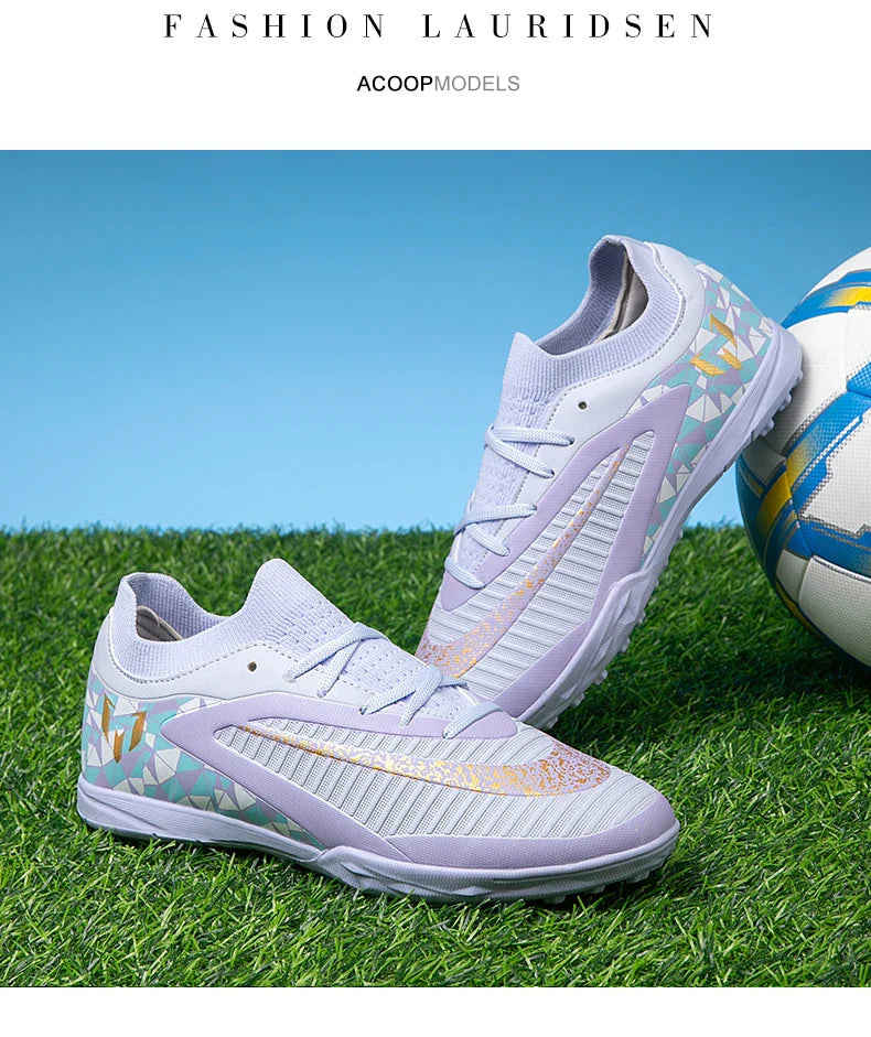 New Kid Match Boys Football Boots Sports Shoes Match Soccer Shoes Outdoor Sneakers Professional Non-Slip Comfortable Unisex