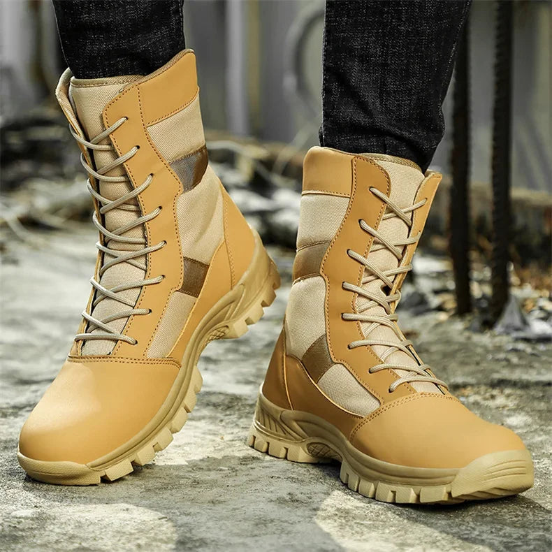 2026 Men Shoes Winter Men Combat Tactical Boots Ankle Work Safety Shoes Special Force Army Boots Male Waterproof Motorcycle Shoe