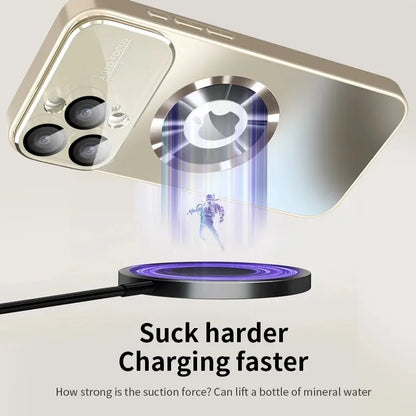 New Titanium Metallic Luxury Matte Case For iPhone 17 16 15 14 13 12 Pro Max Plus For Magsafe Glass Lens Camera Protection 2030
