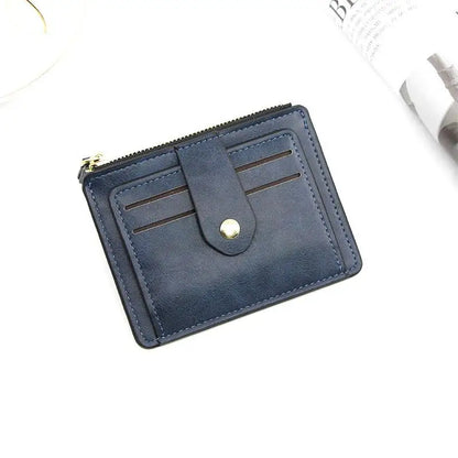 2026 Luxury Small Men's Credit ID Card Holder Wallet Male Slim Leather Wallet with Coin Pocket Brand Designer Purse for Women