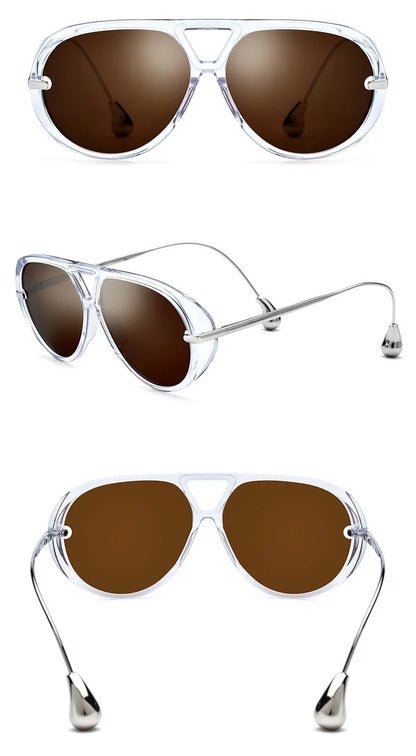 2026 Trend High Quality Pilot Sunglasses Acetate Frame Man Polarized Glasses Women Personality Alloy Legs UV400 Outdoor Eyewear
