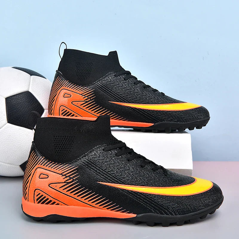 New Men Football Boots Kids Ankle Cleats Grass Soccer Shoes Futsal Indoor Sport Match Training TF/FG Hot-selling High-quality