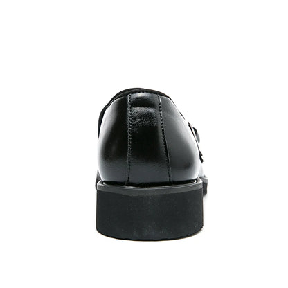 2026 Man Split Leather Shoes Rubber Sole Man Business Office Male Dress Lether Shoes Genuine Leather Wedding Party Shoes Plus 46