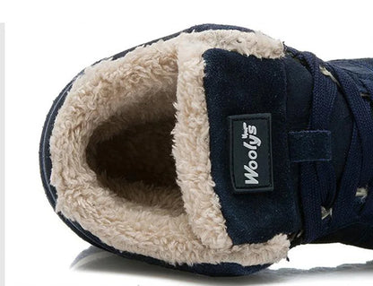 Men Boots Waterproof Winter Boots Men Lightweight Hight Top Leather Shoes Plus 48 No Slip Warm Snow Boots Plush Women Footwear