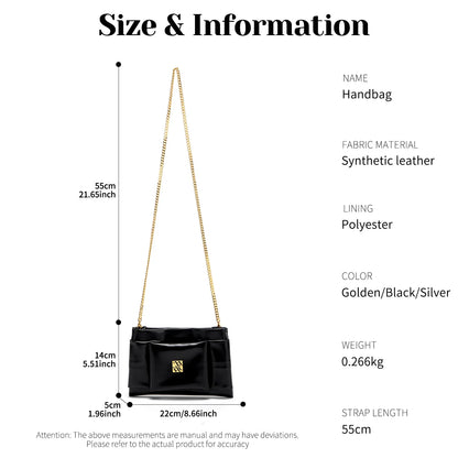 Women's Shoulder Bag New Simple Black Detachable Dual purpose Chain Bag Business Wallet