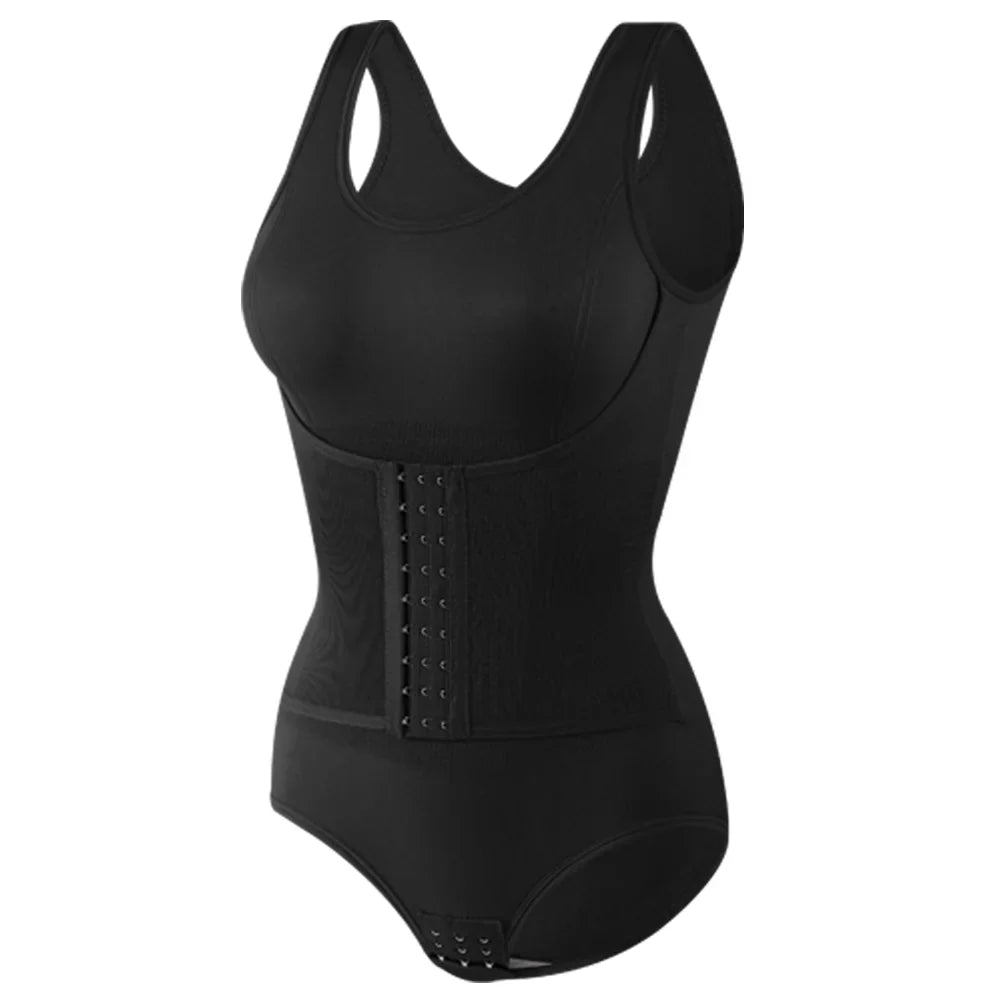 Women Bodysuit Shapewear with Hooks Belts Tummy Control Fajas Body Shaper Waist Trainer Belly Slimming Cincher Corset Tops