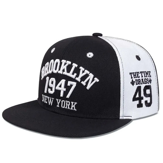 Unisex BROOKLYN 1947 Embroidery Hip-hop Hats Outdoor Adjustable Casual Baseball Caps Sunscreen Hat