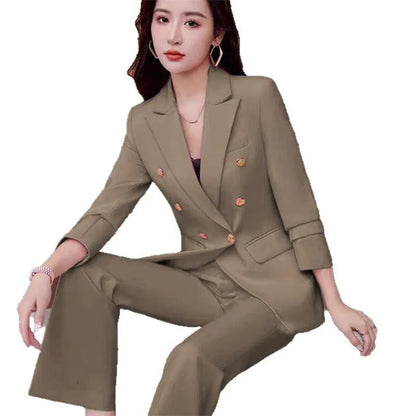 New Advanced Design Women's Suit Jacket Korean Style Spring Autumn Professional White Collar Small Western Clothes