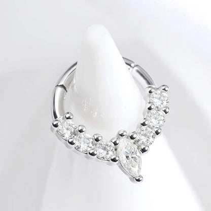 New S925 Piercing Moissanite Hoop Earrings for Women Elegant Piercing Ear Bone Earring Diamond Wedding Party Jewelry Gift