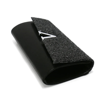 V Design Metal Chain Glamorous Design Evening Bags Envelope Shaped Sequins Handbags For Prom Dinner Wedding Banquet Purse