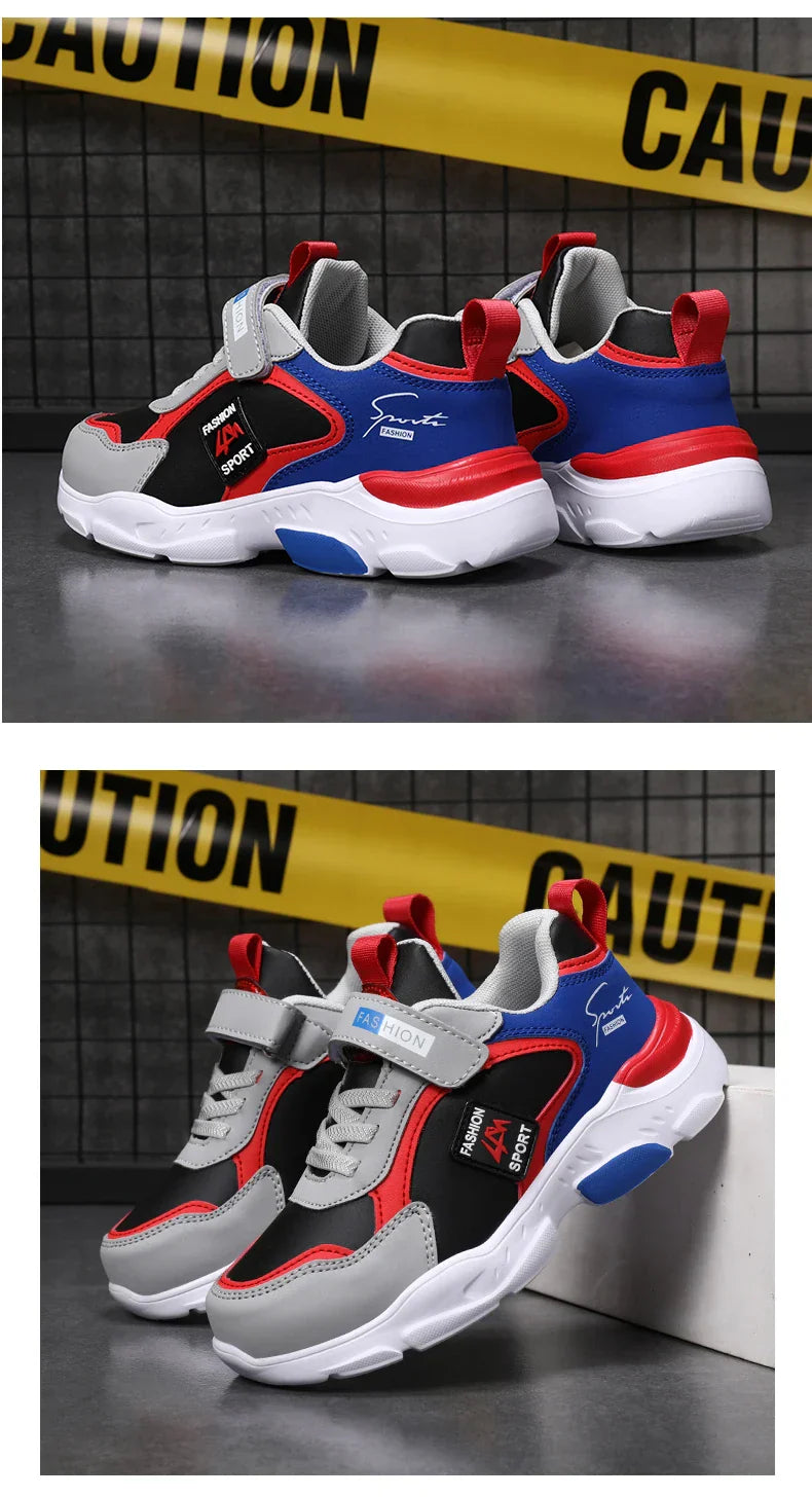 Children Running Shoes Boys Girls Basketball Sneakers Kids Shoes Leather Outdoor Comfortable Sports Tennis Shoes School Students