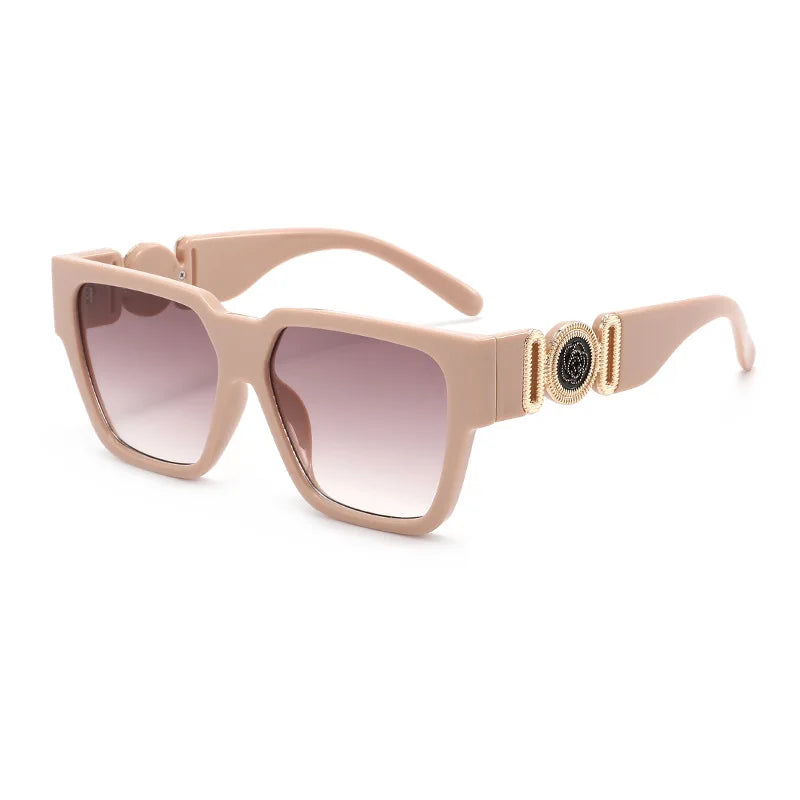 INS 2026 New Fashion Sunglasses Women Wide-leg Sun Glasses Men Trendy Brand Square Oversized Anti Blue Light Flat Mirror UV400