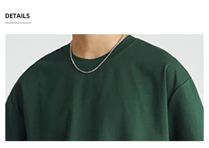 Men's American Retro Short-sleeved T-shirt Men's 2026 Summer New Loose Half-sleeved Embroidered Round Neck Bottoming Shirt