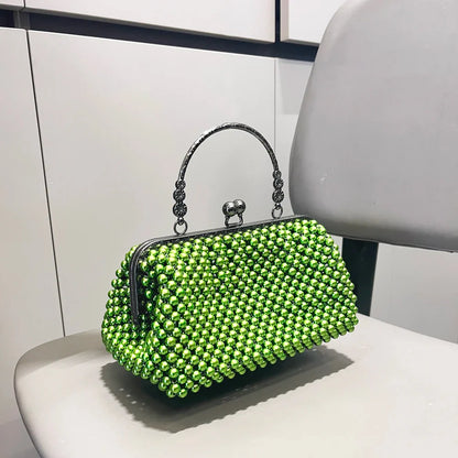 Purses and handbag luxury Designer Clutch purse handmade Pearl decoration Party Wedding Evening bag banquet bag