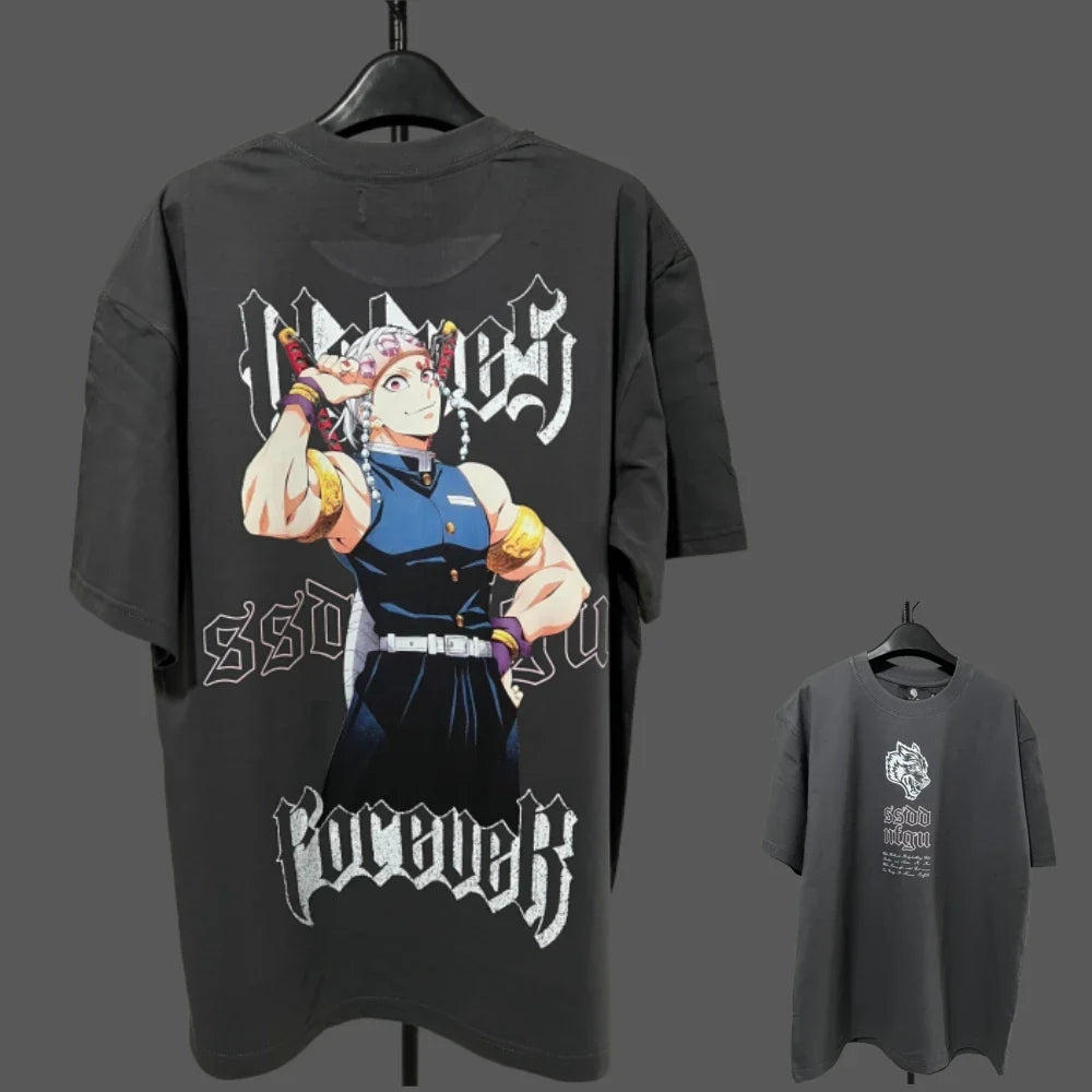 JAPAN BUSHIDO Anime Printed Men T-shirt City Fitness Training Sportswear Loose Casual Crewneck Men's T Shirts Couples Cotton Tee