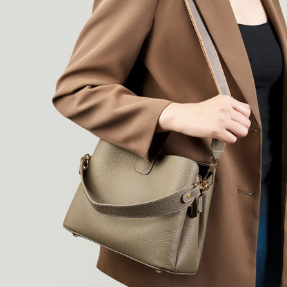 Genuine Leather Women's Bag Luxury Designer Shoulder Bag Large Capacity Cowhide Handbags High Quality Women Crossbody Bags