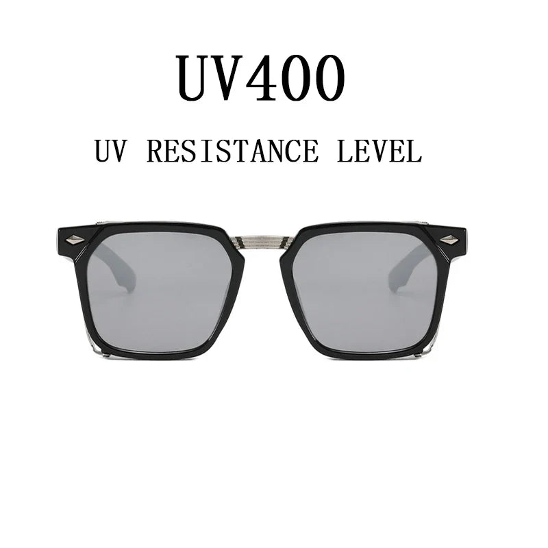 2023 Fashion Punk Sunglasses For Men Vintage Square Steampunk Glasses Luxury Sunglasses Women Trending Sonnenbrille Gafas De Sol