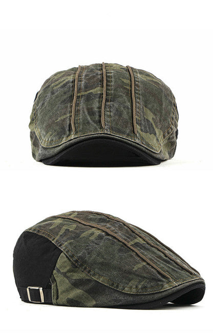 Fashion Caps for Men Newsboy Caps Camouflage Cotton Flat Peaked Cap Women Painter Beret Hats
