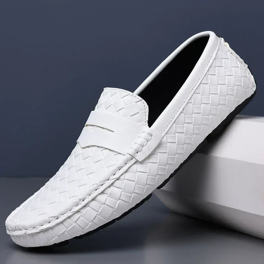 Loafers for Men 2024 New Handmade Moccasins Men Flats Casual PU Leather Shoes Luxury Comfy Mens Loafers Size 48