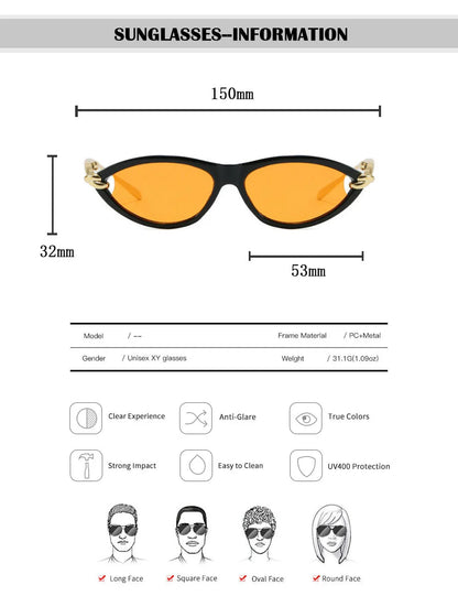 Designer Cat Eye Sunglasses Women Trendy 2026 Fashion Glasses Vacation Shades Luxe  Lunette Soleil Femme Lentes De Sol Mujer Sun